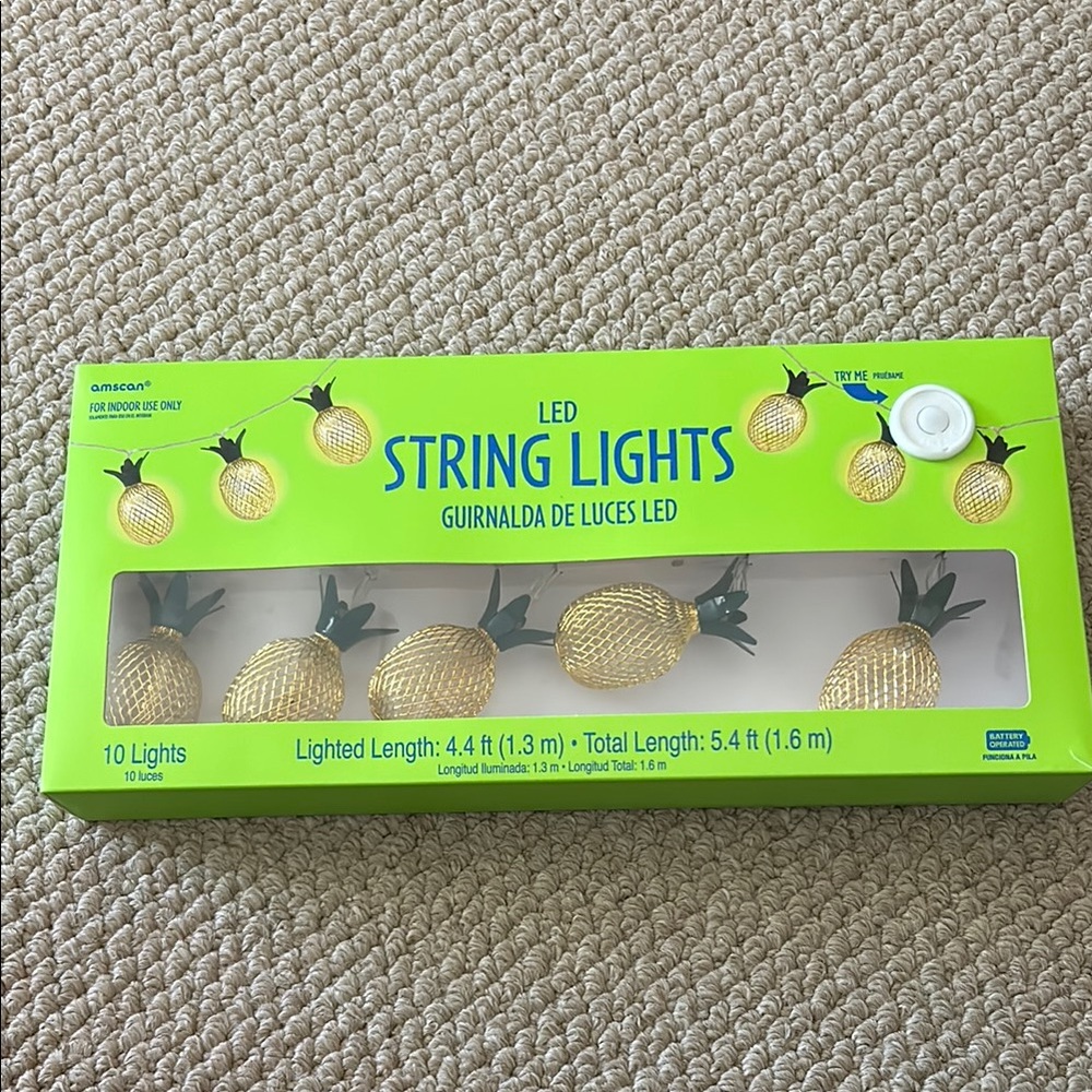 ✨Moving Sale✨ Pineapple LED String Lights 5.4ft